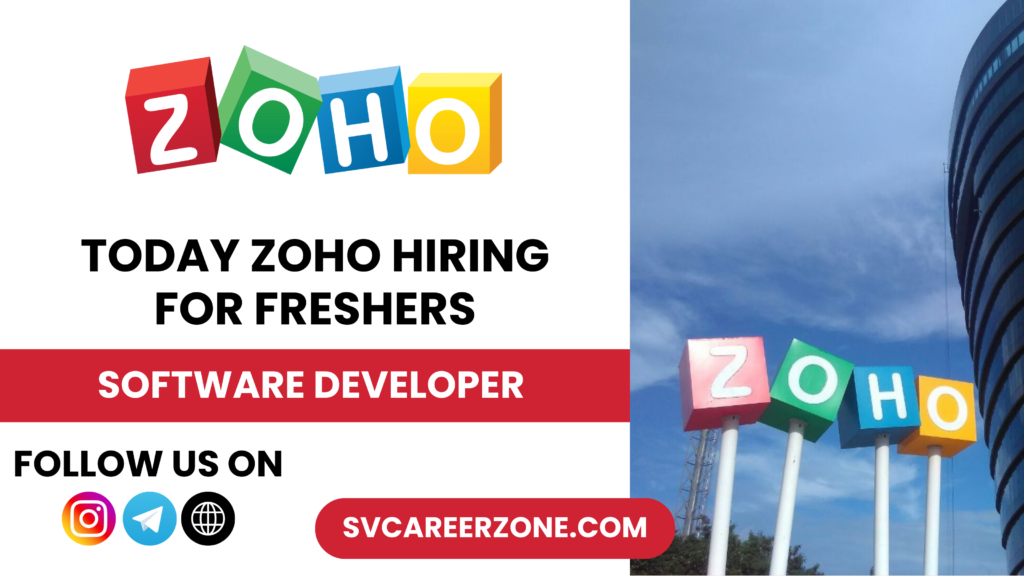 Today Zoho Hiring Freshers | Software Developer Role | Apply today don't miss this opportunity